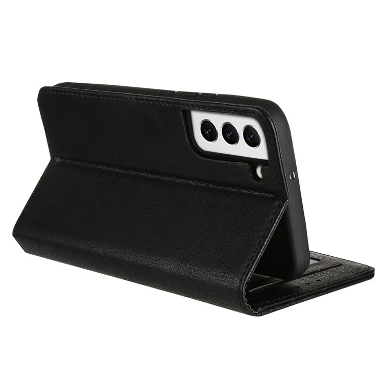 CMAI2 For Samsung Galaxy S24+ Cell Phone Case PU Leather Foldable Stand Cover with Photo Slots