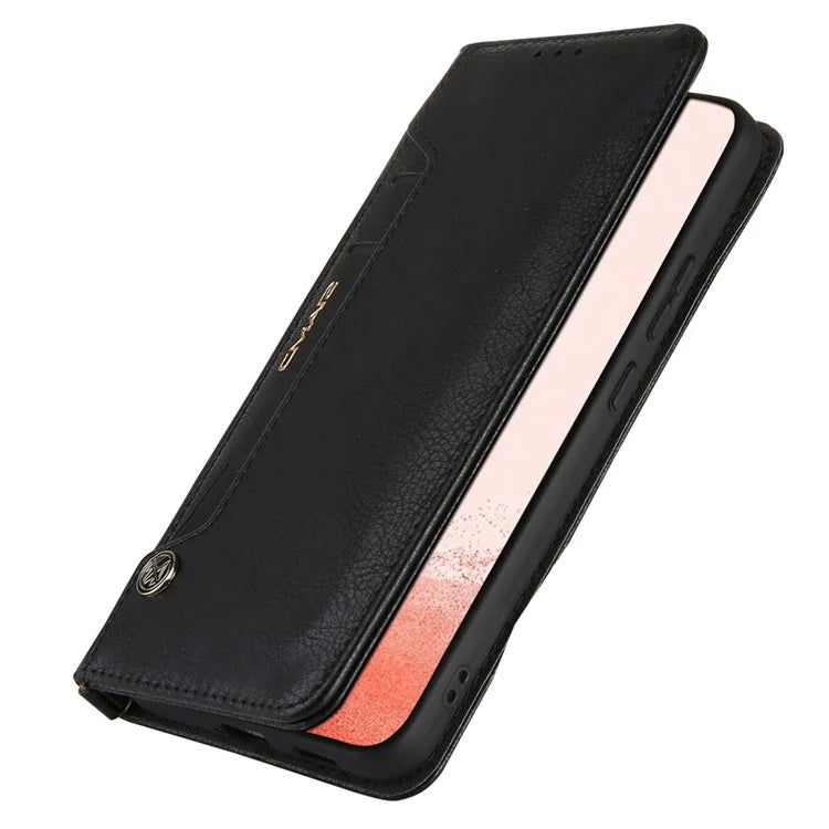 CMAI2 For Samsung Galaxy S24+ Cell Phone Case PU Leather Foldable Stand Cover with Photo Slots