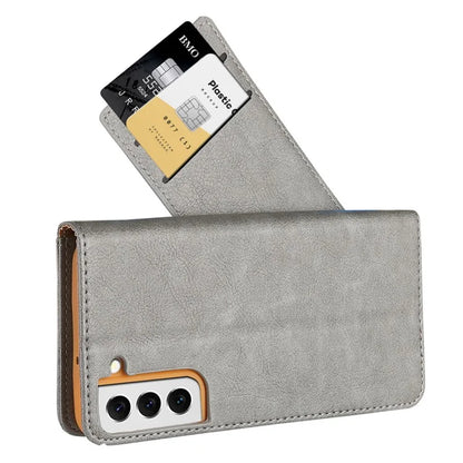 CMAI2 For Samsung Galaxy S24+ Cell Phone Case PU Leather Foldable Stand Cover with Photo Slots