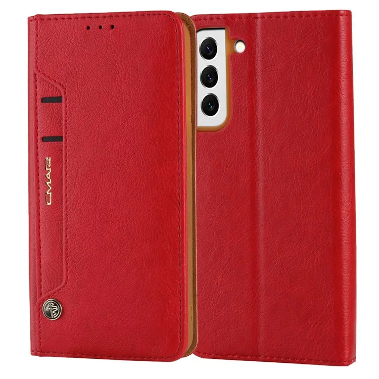 CMAI2 For Samsung Galaxy S24+ Cell Phone Case PU Leather Foldable Stand Cover with Photo Slots