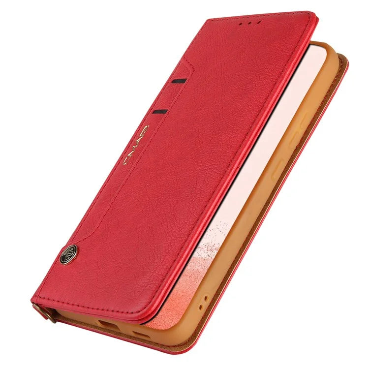 CMAI2 For Samsung Galaxy S24+ Cell Phone Case PU Leather Foldable Stand Cover with Photo Slots