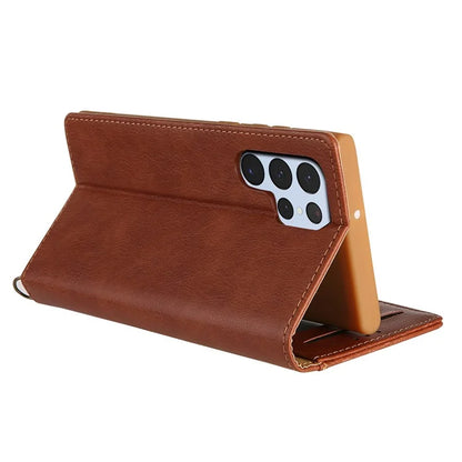 CMAI2 For Samsung Galaxy S24 Ultra Case Anti-drop Leather Stand Wallet Mobile Phone Cover