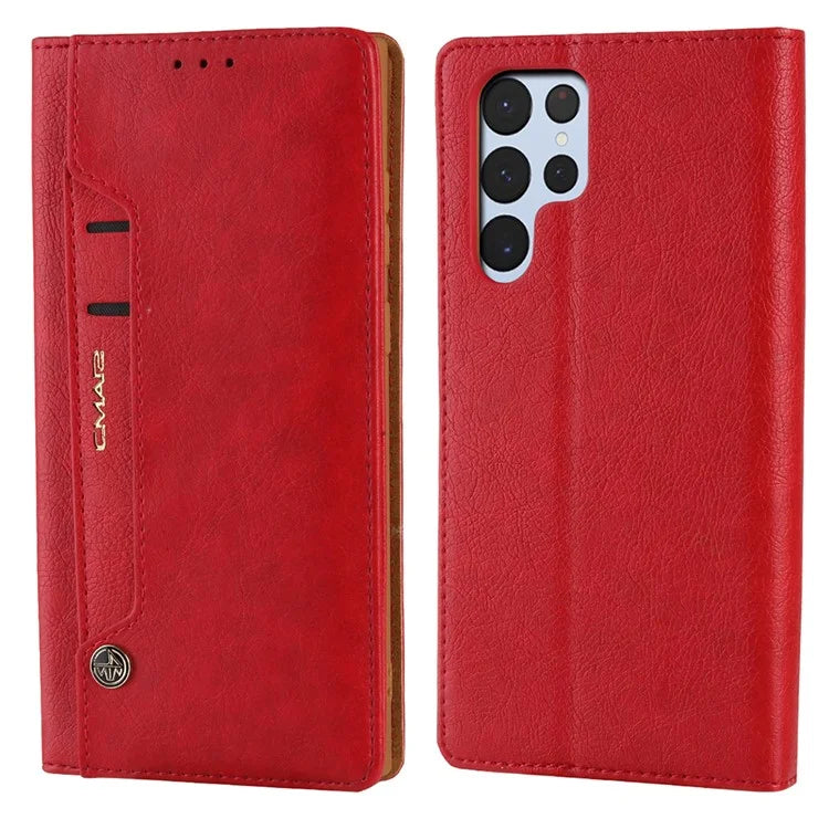 CMAI2 For Samsung Galaxy S24 Ultra Case Anti-drop Leather Stand Wallet Mobile Phone Cover