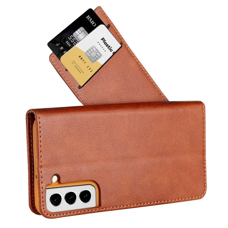 CMAI2 For Samsung Galaxy S22 5G Case Leather Card Slots Mobile Phone Stand Cover
