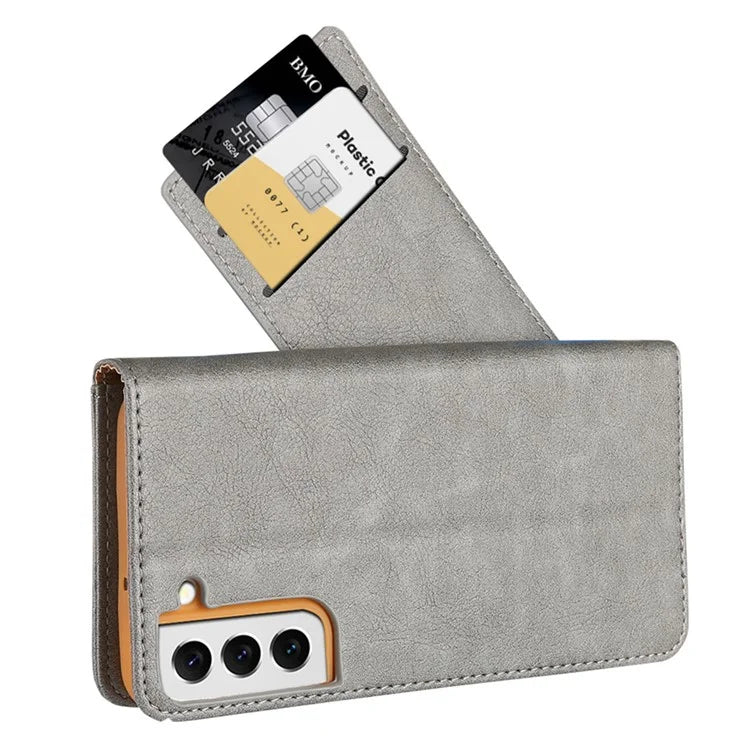 CMAI2 For Samsung Galaxy S22 5G Case Leather Card Slots Mobile Phone Stand Cover