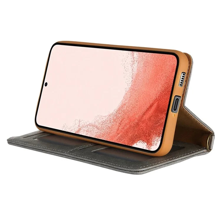 CMAI2 For Samsung Galaxy S22+ 5G Cell Phone Case PU Leather+TPU Stand Wallet Shell
