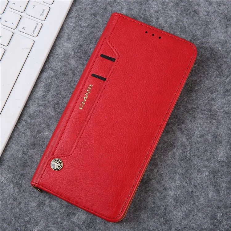 CMAI2 For Samsung Galaxy S22+ 5G Cell Phone Case PU Leather+TPU Stand Wallet Shell