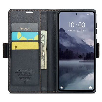 CASEME 023 Series For Xiaomi Redmi 12 4G / 12 5G (Global) / Redmi Note 12R 5G / Poco M6 Pro 5G Case Glossy Litchi Texture Cover