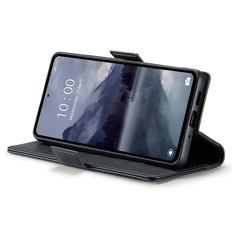 CASEME 023 Series For Xiaomi Redmi 12 4G / 12 5G (Global) / Redmi Note 12R 5G / Poco M6 Pro 5G Case Glossy Litchi Texture Cover