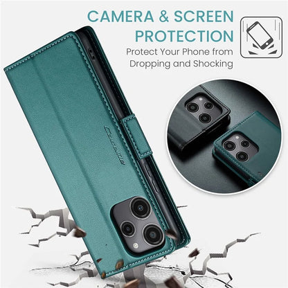 CASEME 023 Series For Xiaomi Redmi 12 4G / 12 5G (Global) / Redmi Note 12R 5G / Poco M6 Pro 5G Case Glossy Litchi Texture Cover