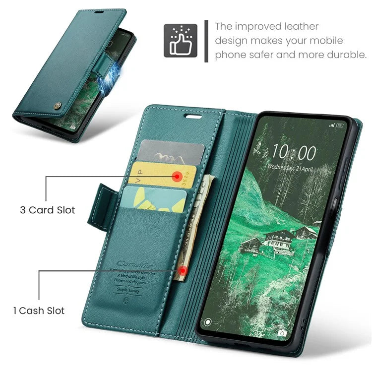 CASEME 023 Series For Xiaomi Redmi 12 4G / 12 5G (Global) / Redmi Note 12R 5G / Poco M6 Pro 5G Case Glossy Litchi Texture Cover