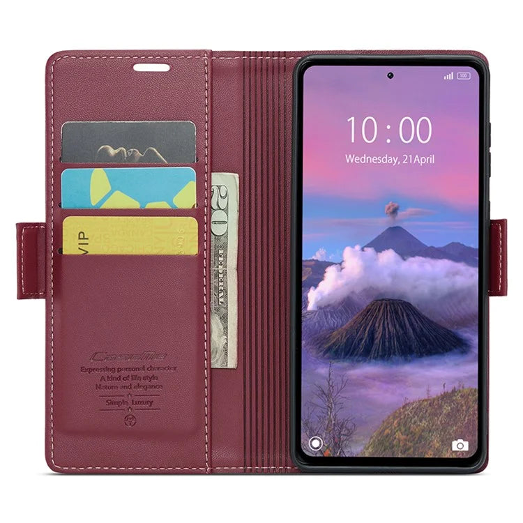 CASEME 023 Series For Xiaomi Redmi 12 4G / 12 5G (Global) / Redmi Note 12R 5G / Poco M6 Pro 5G Case Glossy Litchi Texture Cover