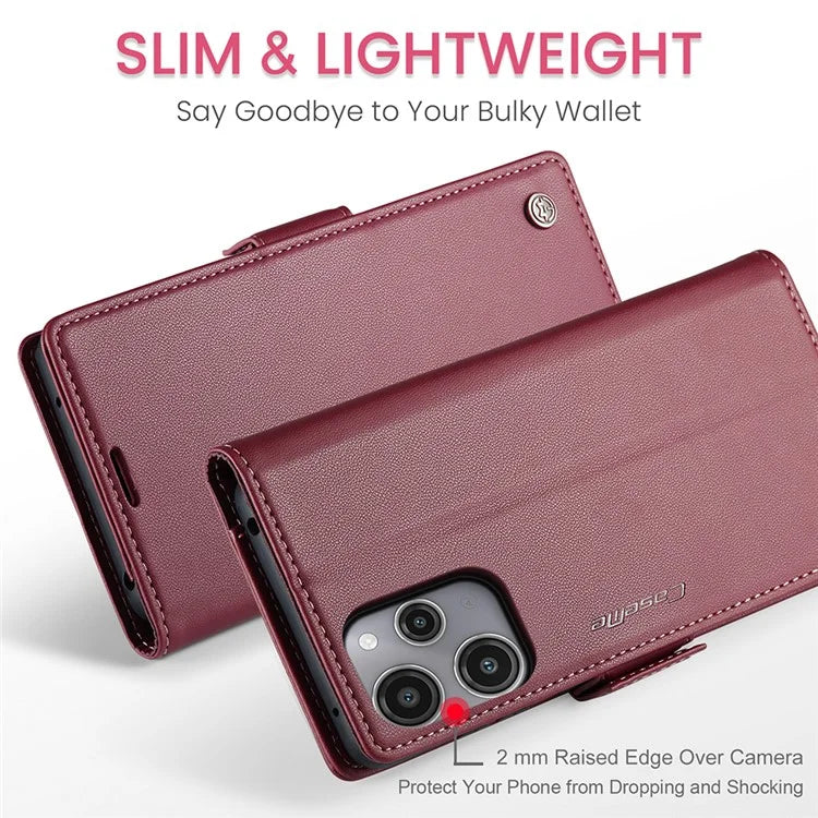 CASEME 023 Series For Xiaomi Redmi 12 4G / 12 5G (Global) / Redmi Note 12R 5G / Poco M6 Pro 5G Case Glossy Litchi Texture Cover