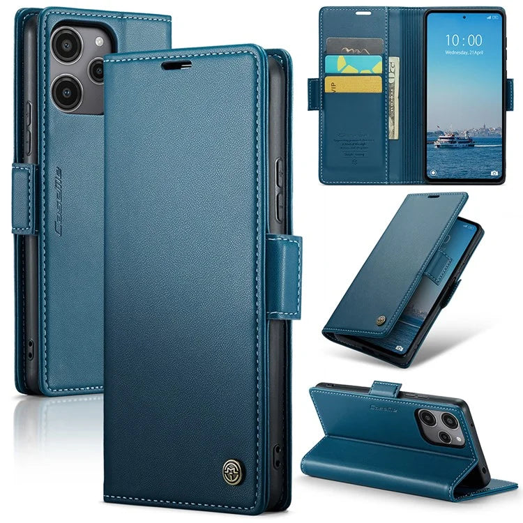 CASEME 023 Series For Xiaomi Redmi 12 4G / 12 5G (Global) / Redmi Note 12R 5G / Poco M6 Pro 5G Case Glossy Litchi Texture Cover