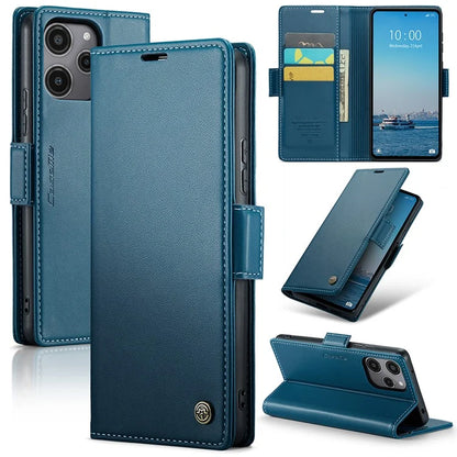 CASEME 023 Series For Xiaomi Redmi 12 4G / 12 5G (Global) / Redmi Note 12R 5G / Poco M6 Pro 5G Case Glossy Litchi Texture Cover