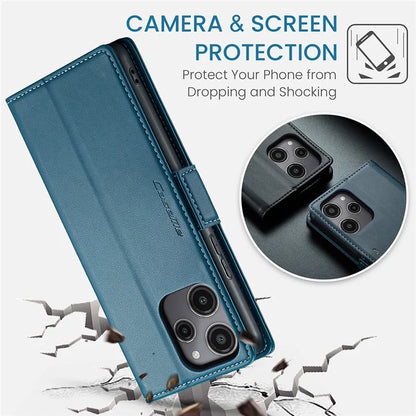 CASEME 023 Series For Xiaomi Redmi 12 4G / 12 5G (Global) / Redmi Note 12R 5G / Poco M6 Pro 5G Case Glossy Litchi Texture Cover