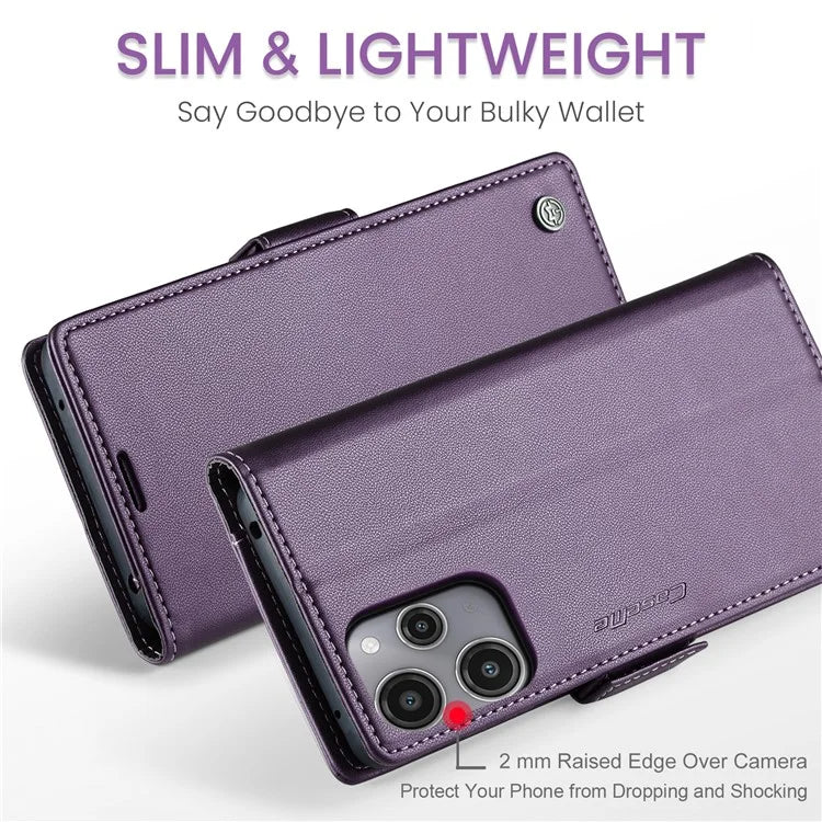 CASEME 023 Series For Xiaomi Redmi 12 4G / 12 5G (Global) / Redmi Note 12R 5G / Poco M6 Pro 5G Case Glossy Litchi Texture Cover