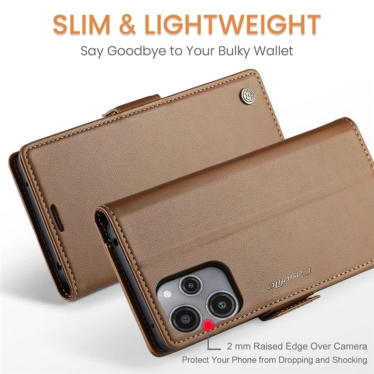 CASEME 023 Series For Xiaomi Redmi 12 4G / 12 5G (Global) / Redmi Note 12R 5G / Poco M6 Pro 5G Case Glossy Litchi Texture Cover