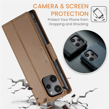 CASEME 023 Series For Xiaomi Redmi 12 4G / 12 5G (Global) / Redmi Note 12R 5G / Poco M6 Pro 5G Case Glossy Litchi Texture Cover