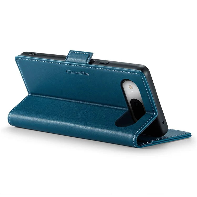 CASEME 023 Series For Google Pixel 8a Cell Phone Case Glossy Leather RFID Blocking Wallet Cover