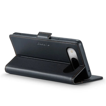 CASEME 023 Series For Google Pixel 8a Cell Phone Case Glossy Leather RFID Blocking Wallet Cover