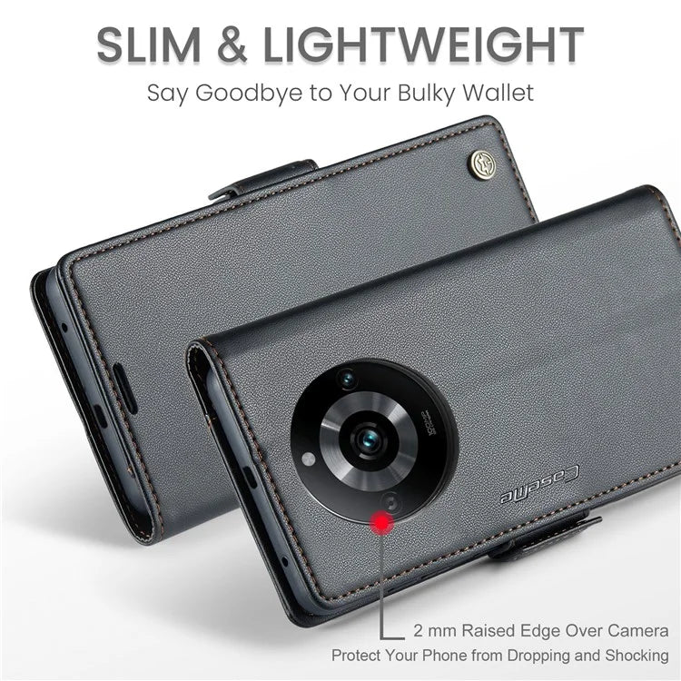 CASEME 023 Series For Realme 11 Pro 5G / 11 Pro+ 5G Case Litchi Texture Card Slots Phone Cover