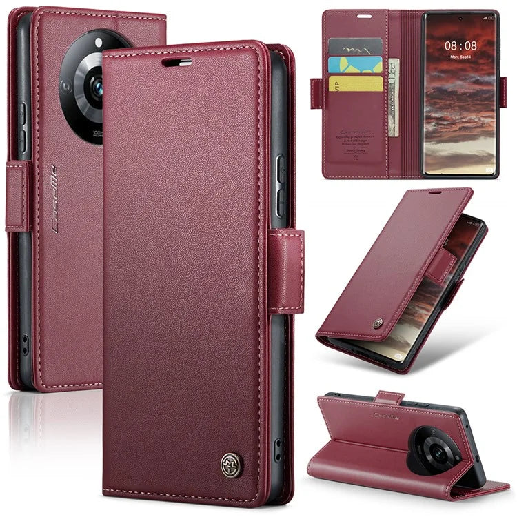 CASEME 023 Series For Realme 11 Pro 5G / 11 Pro+ 5G Case Litchi Texture Card Slots Phone Cover