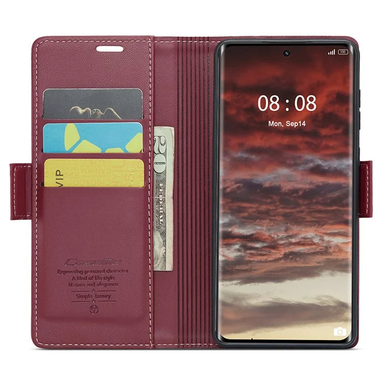CASEME 023 Series For Realme 11 Pro 5G / 11 Pro+ 5G Case Litchi Texture Card Slots Phone Cover
