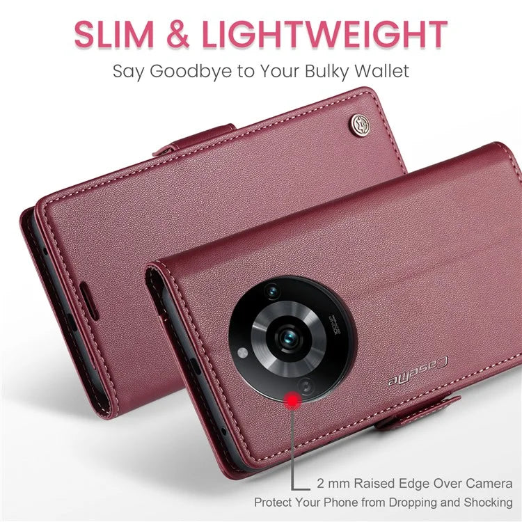 CASEME 023 Series For Realme 11 Pro 5G / 11 Pro+ 5G Case Litchi Texture Card Slots Phone Cover