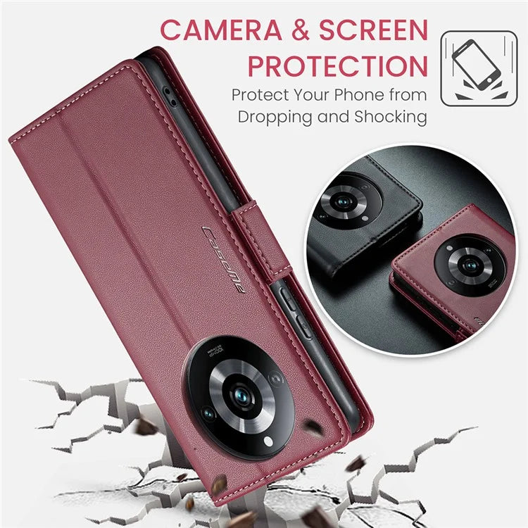 CASEME 023 Series For Realme 11 Pro 5G / 11 Pro+ 5G Case Litchi Texture Card Slots Phone Cover