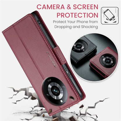 CASEME 023 Series For Realme 11 Pro 5G / 11 Pro+ 5G Case Litchi Texture Card Slots Phone Cover