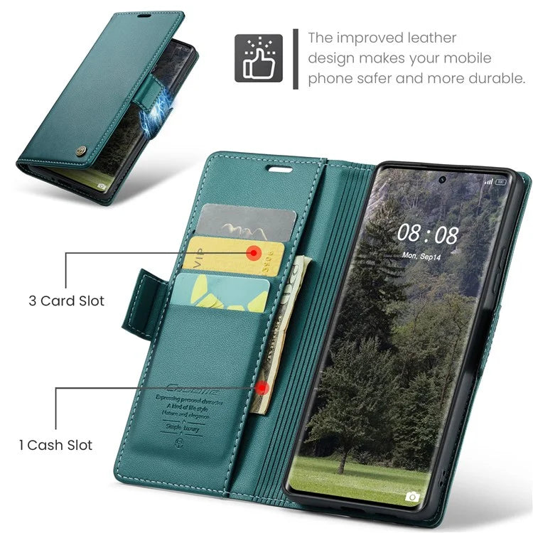 CASEME 023 Series For Realme 11 Pro 5G / 11 Pro+ 5G Case Litchi Texture Card Slots Phone Cover