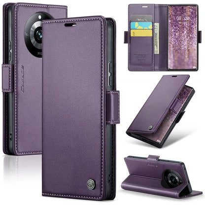 CASEME 023 Series For Realme 11 Pro 5G / 11 Pro+ 5G Case Litchi Texture Card Slots Phone Cover