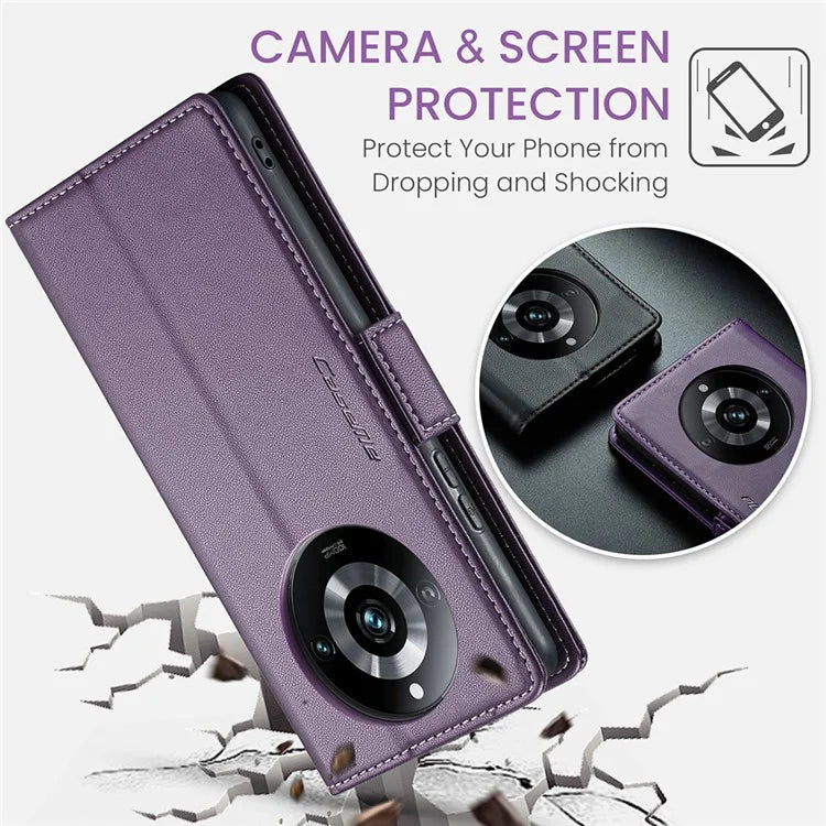 CASEME 023 Series For Realme 11 Pro 5G / 11 Pro+ 5G Case Litchi Texture Card Slots Phone Cover