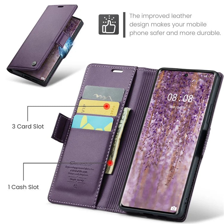 CASEME 023 Series For Realme 11 Pro 5G / 11 Pro+ 5G Case Litchi Texture Card Slots Phone Cover