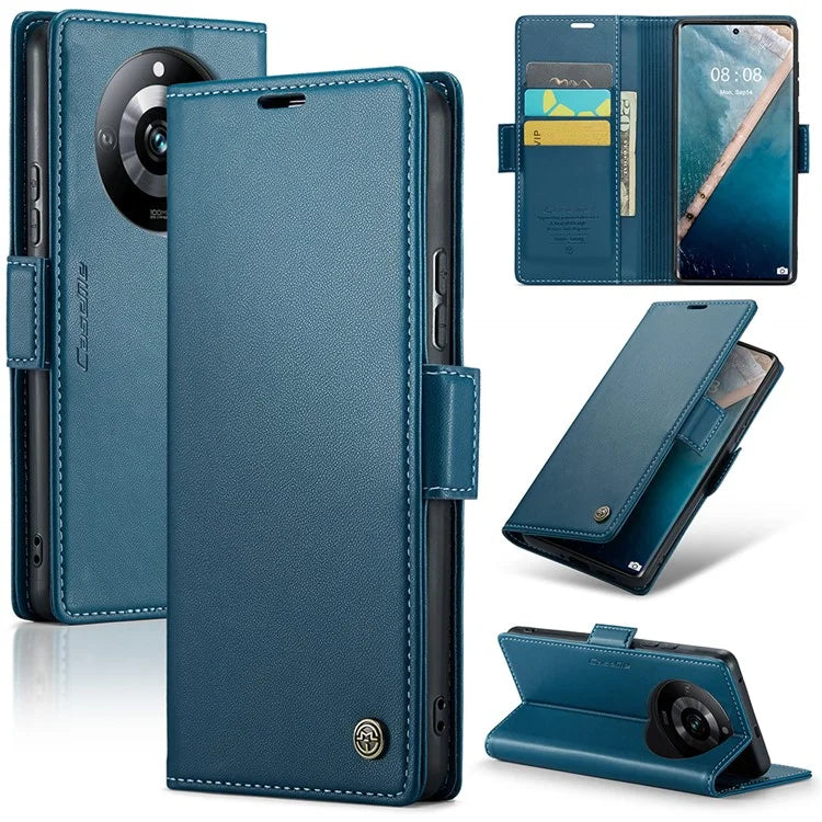 CASEME 023 Series For Realme 11 Pro 5G / 11 Pro+ 5G Case Litchi Texture Card Slots Phone Cover