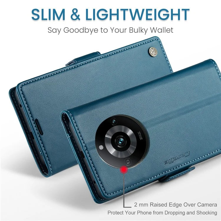 CASEME 023 Series For Realme 11 Pro 5G / 11 Pro+ 5G Case Litchi Texture Card Slots Phone Cover