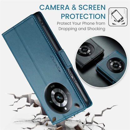 CASEME 023 Series For Realme 11 Pro 5G / 11 Pro+ 5G Case Litchi Texture Card Slots Phone Cover