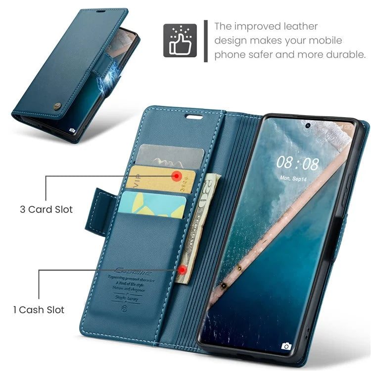 CASEME 023 Series For Realme 11 Pro 5G / 11 Pro+ 5G Case Litchi Texture Card Slots Phone Cover