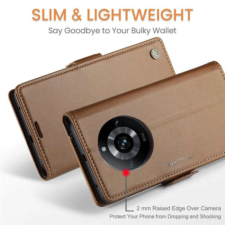 CASEME 023 Series For Realme 11 Pro 5G / 11 Pro+ 5G Case Litchi Texture Card Slots Phone Cover