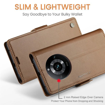 CASEME 023 Series For Realme 11 Pro 5G / 11 Pro+ 5G Case Litchi Texture Card Slots Phone Cover