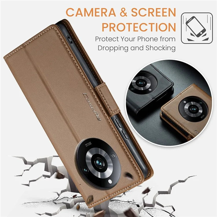 CASEME 023 Series For Realme 11 Pro 5G / 11 Pro+ 5G Case Litchi Texture Card Slots Phone Cover