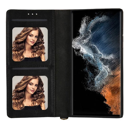 CMAI2 For Samsung Galaxy S22 Ultra 5G Case Drop-proof PU Leather Stand Phone Protector