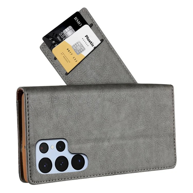 CMAI2 For Samsung Galaxy S22 Ultra 5G Case Drop-proof PU Leather Stand Phone Protector