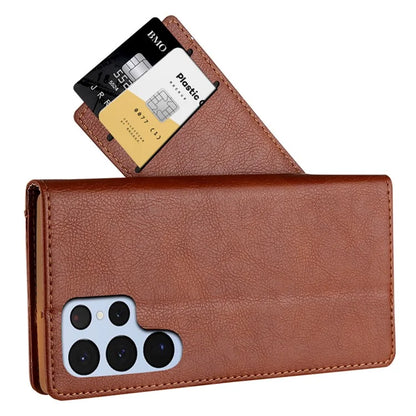 CMAI2 For Samsung Galaxy S22 Ultra 5G Case Drop-proof PU Leather Stand Phone Protector