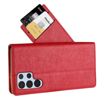 CMAI2 For Samsung Galaxy S22 Ultra 5G Case Drop-proof PU Leather Stand Phone Protector