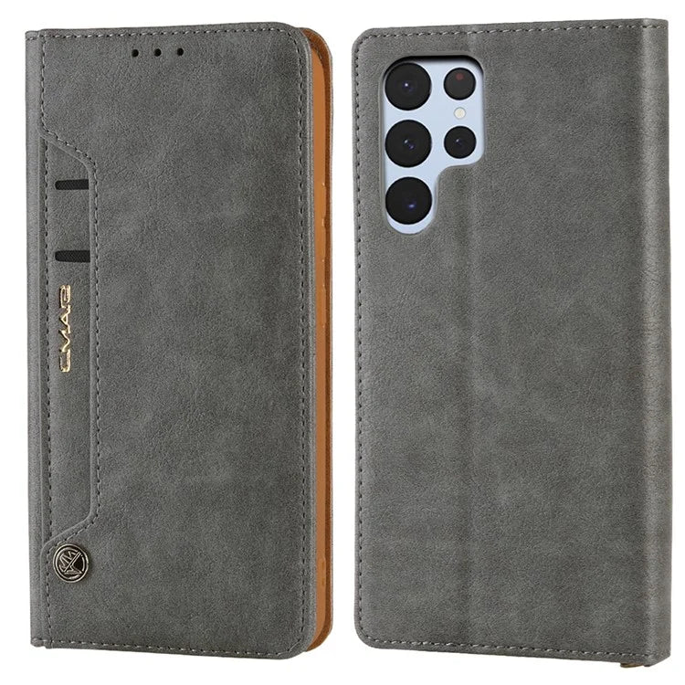 CMAI2 For Samsung Galaxy S23 Ultra Case PU Leather+TPU Anti-scratch Phone Shell