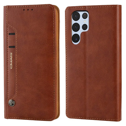 CMAI2 For Samsung Galaxy S23 Ultra Case PU Leather+TPU Anti-scratch Phone Shell