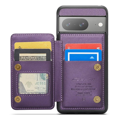 CASEME C22 Series for Google Pixel 8 Cell Phone Case Litchi Texture RFID Blocking Kickstand Cover