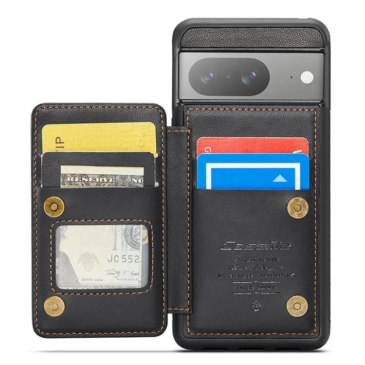 CASEME C22 Series for Google Pixel 8 Cell Phone Case Litchi Texture RFID Blocking Kickstand Cover
